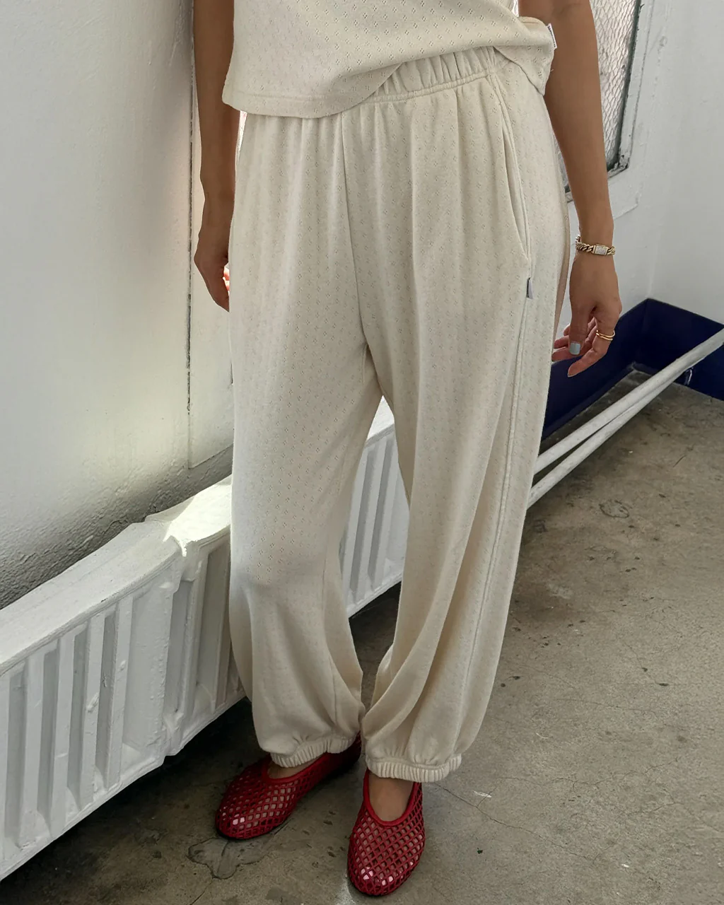 Pointelle Balloon Pants - Naturel - Image 3