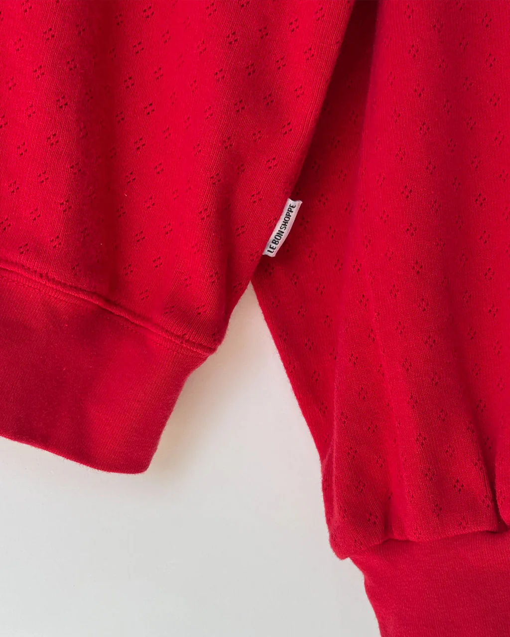 Pointelle Core Sweatshirt - Red Apple - Image 2