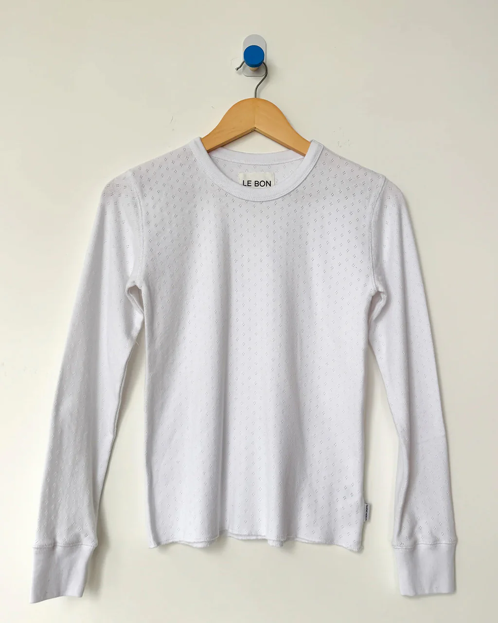 Pointelle Fundamental Tee - Snow White - Image 3