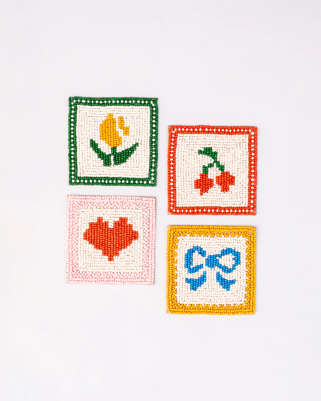 Quilt Beaded Coaster Set - Image 2