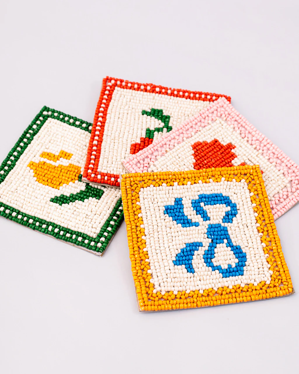 Quilt Beaded Coaster Set - Image 3