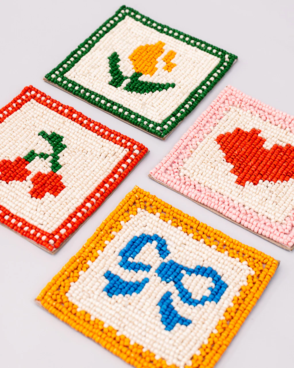 Quilt Beaded Coaster Set - Image 4