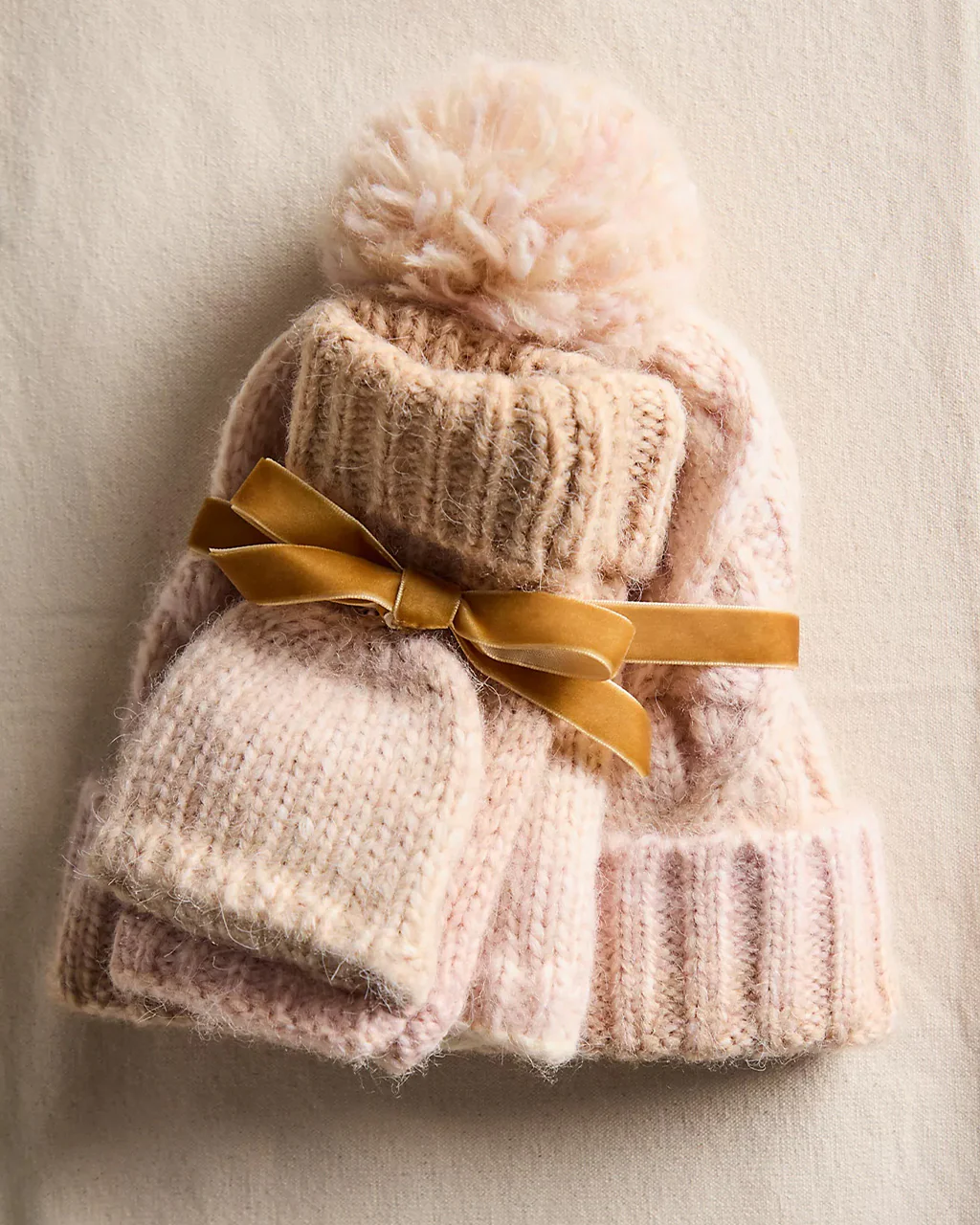 Rainbow Run Hat + Gloves - Ivory - Image 4