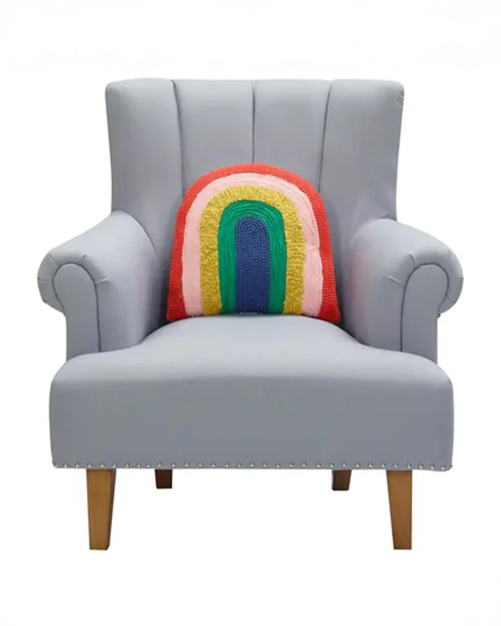 Rainbow Shaped Embroidered Pillow - Image 2