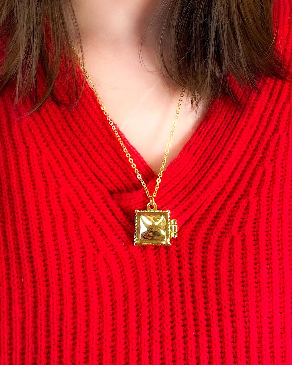 Ravioli Locket Necklace - Image 2