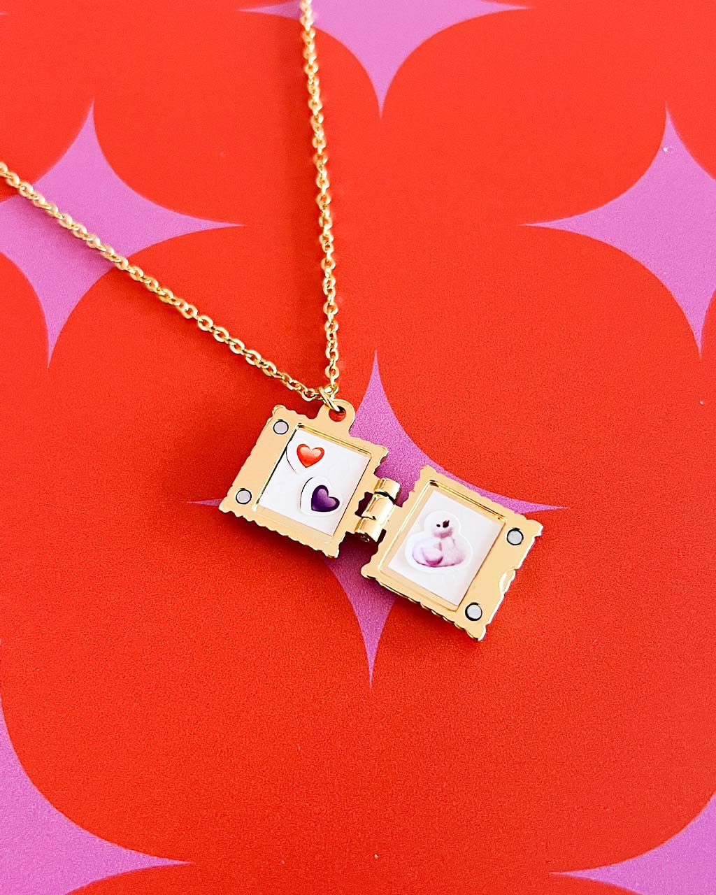 Ravioli Locket Necklace - Image 3