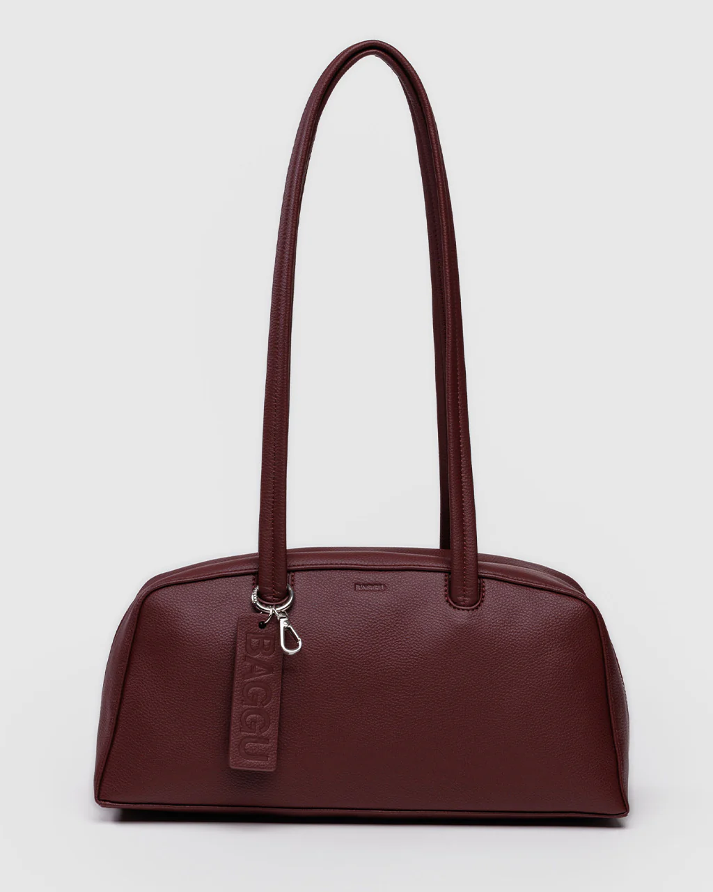 Recycled Leather Bowler Bag - Mahogany