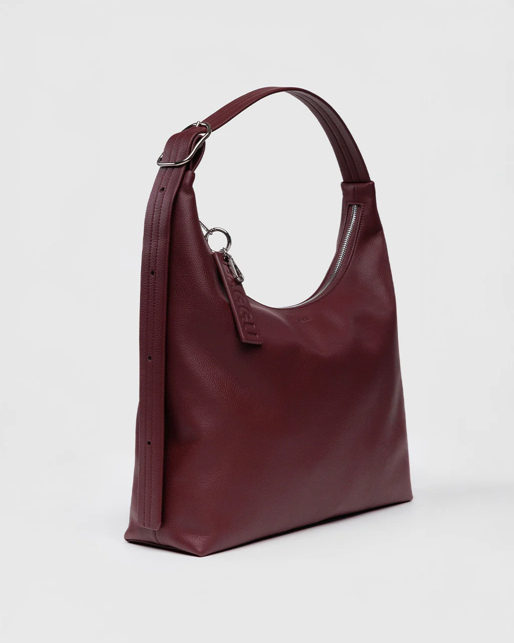 Recycled Leather Shoulder Bag - Mahogany - Image 4