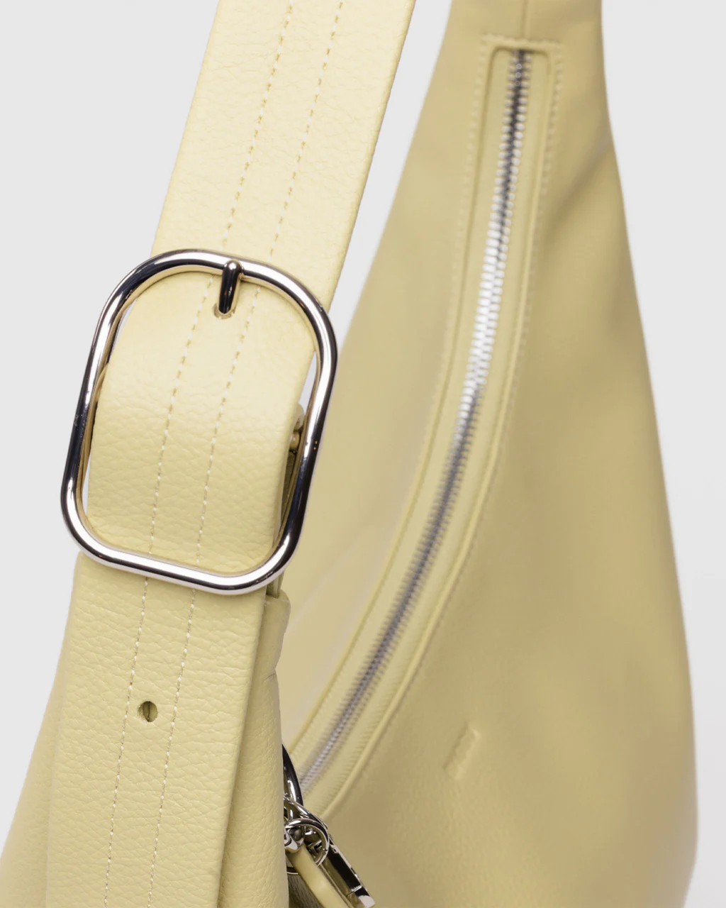 Recycled Leather Shoulder Bag - Straw - Image 4