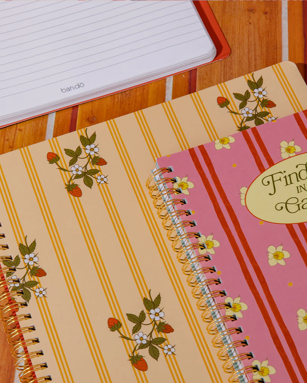Rough Draft Large Notebook - Floral Stripe - Image 2