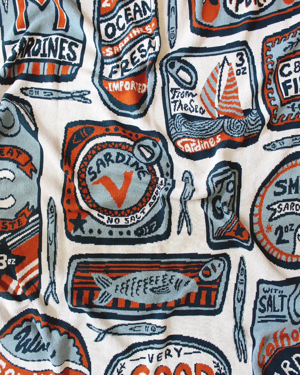 Sardines Knit Blanket - Atlantic - Image 2