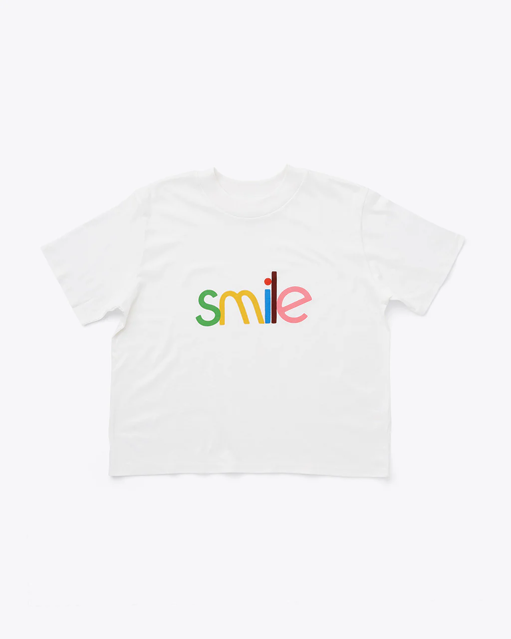 Smile Boxy Tee - Ivory