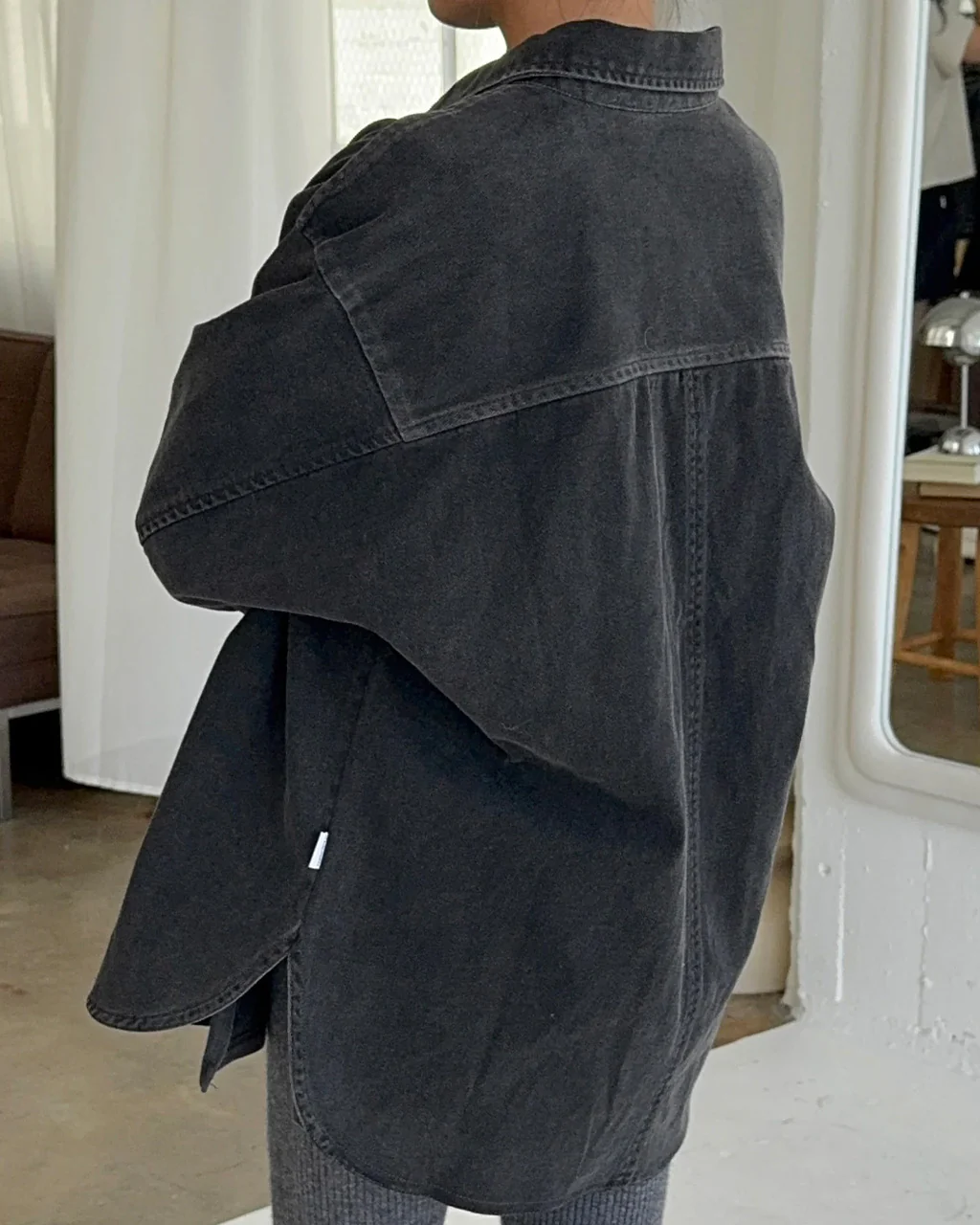Theo Jacket - Black Denim - Image 2