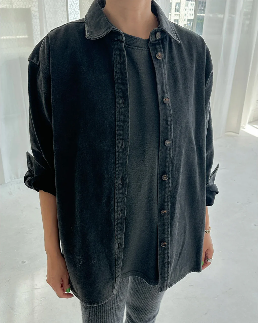 Theo Jacket - Black Denim - Image 3