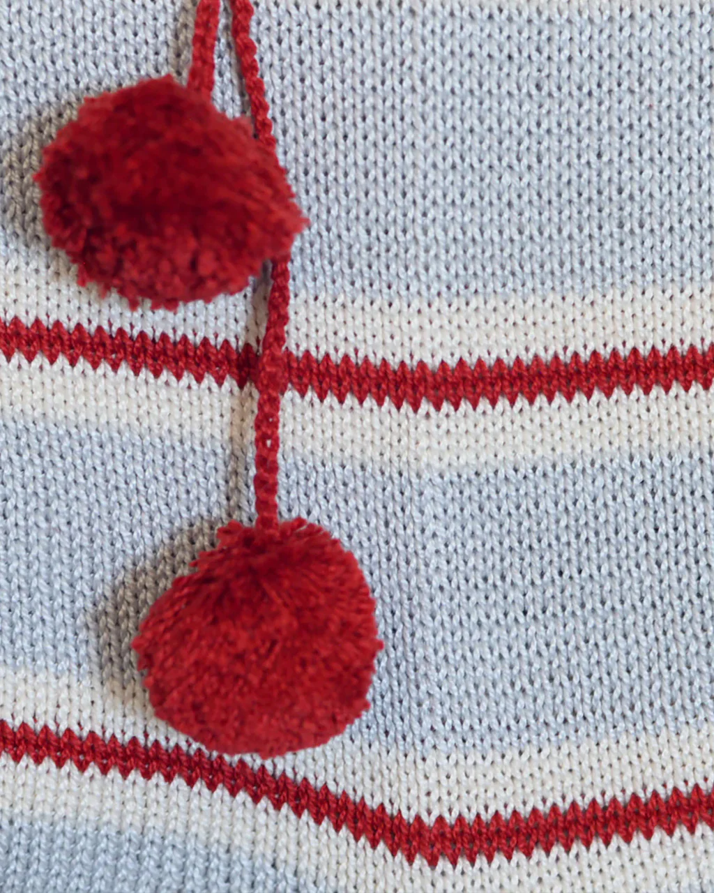 Thin Striped Rib-Cuff Stocking - Grey - Image 3