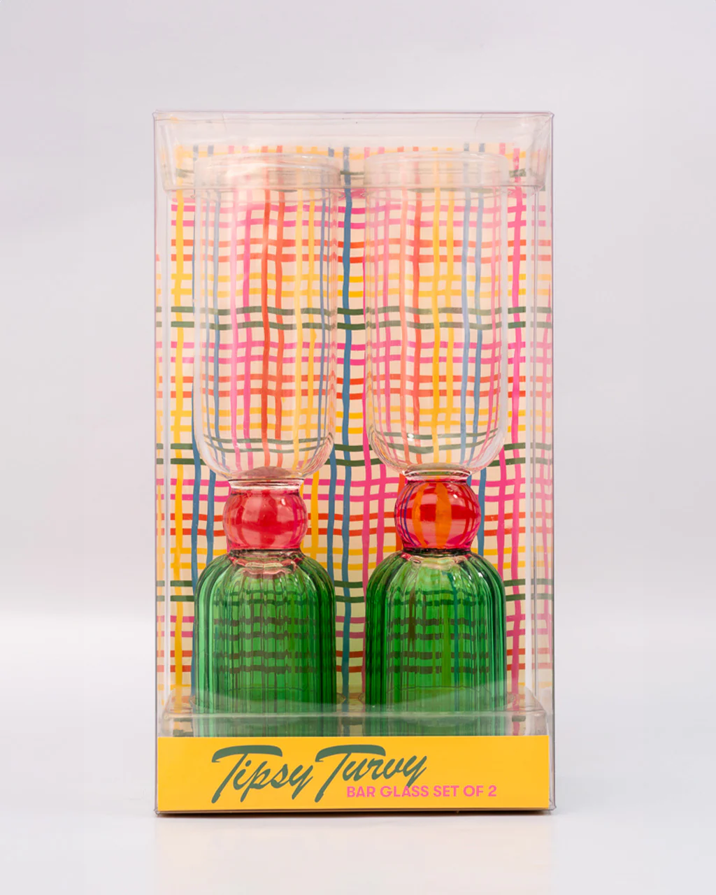 Tipsy Turvy Bar Glass Set - Green - Image 5
