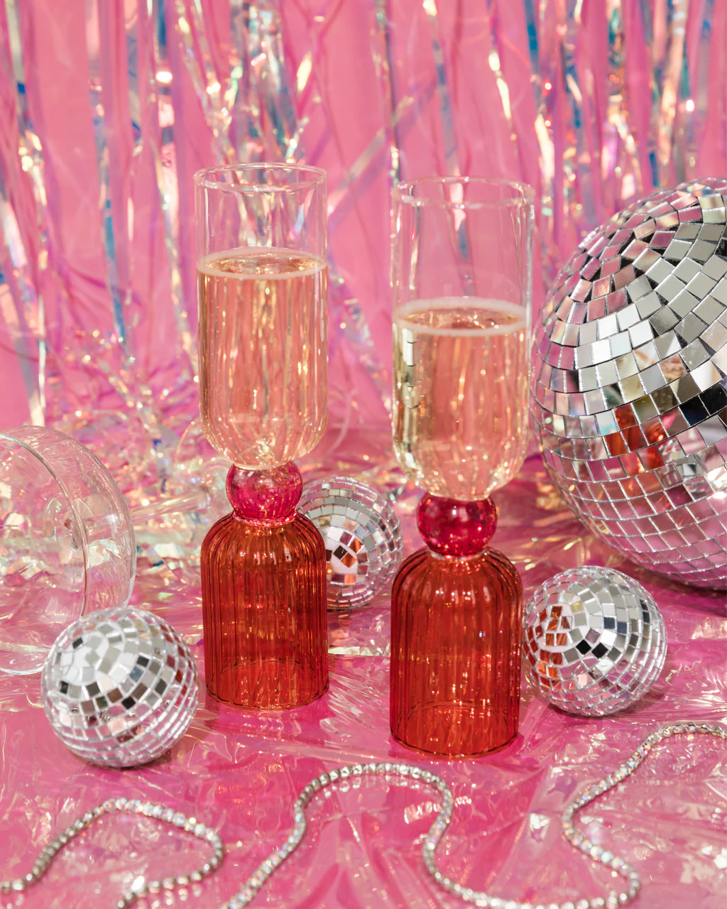 Tipsy Turvy Bar Glass Set - Pink - Image 3