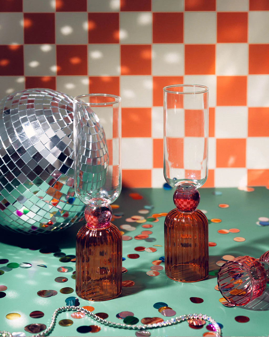Tipsy Turvy Bar Glass Set - Pink - Image 4