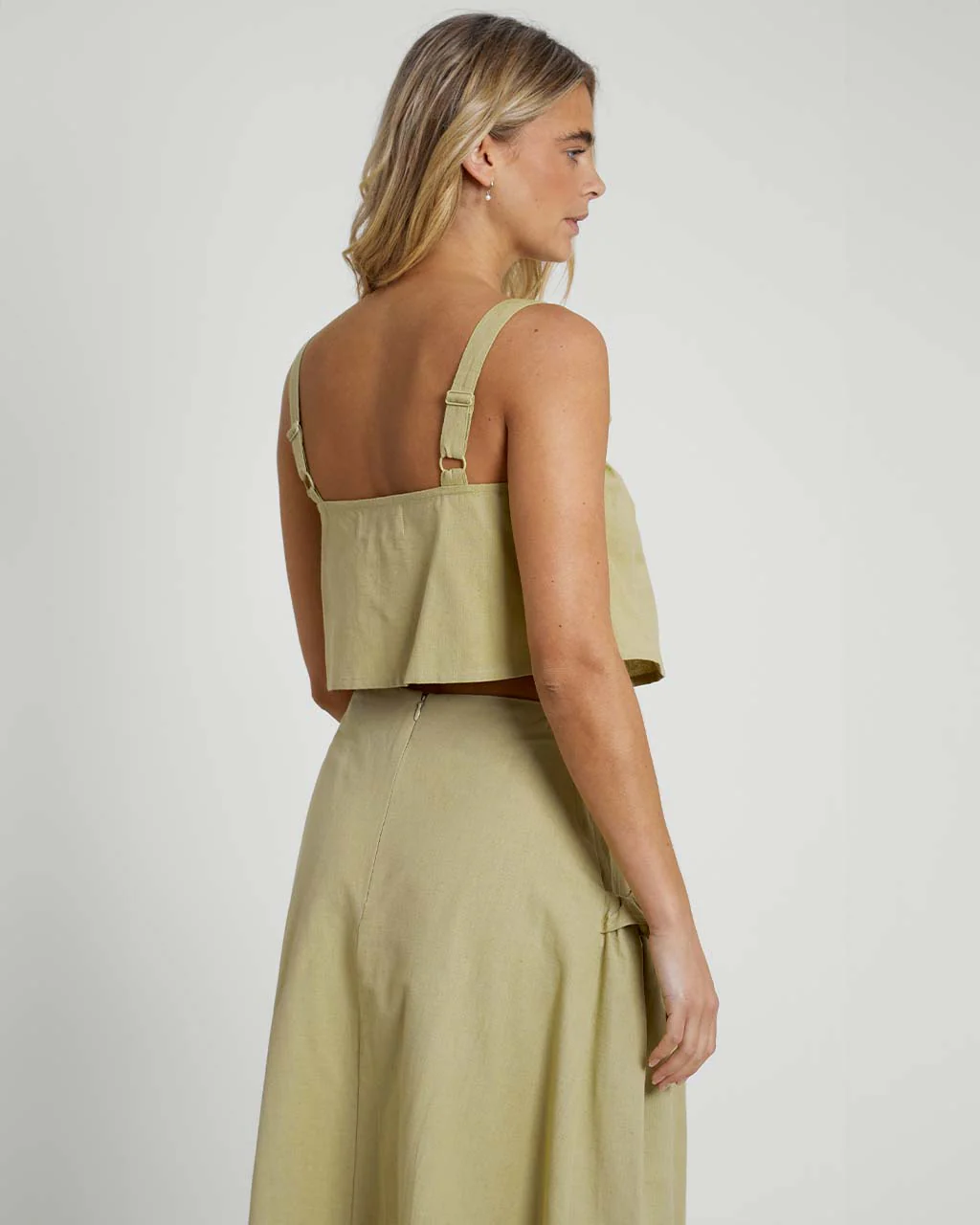 Verdi Linen Blend Ruffle Cami - Image 2