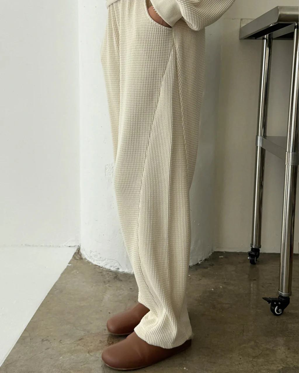 Waffle Lo Pants - Naturel - Image 3