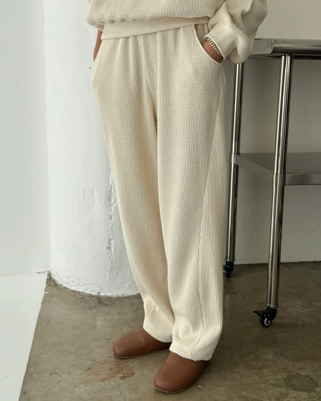 Waffle Lo Pants - Naturel - Image 4