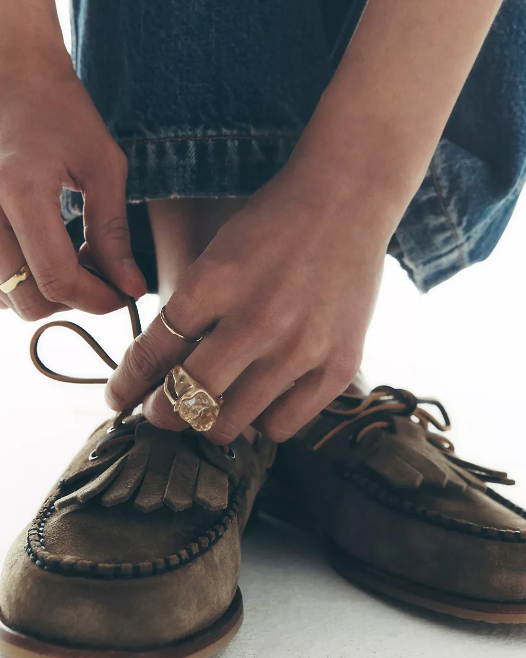 We The Free Benny Boat Shoe - Grey Taupe Suede - Image 5