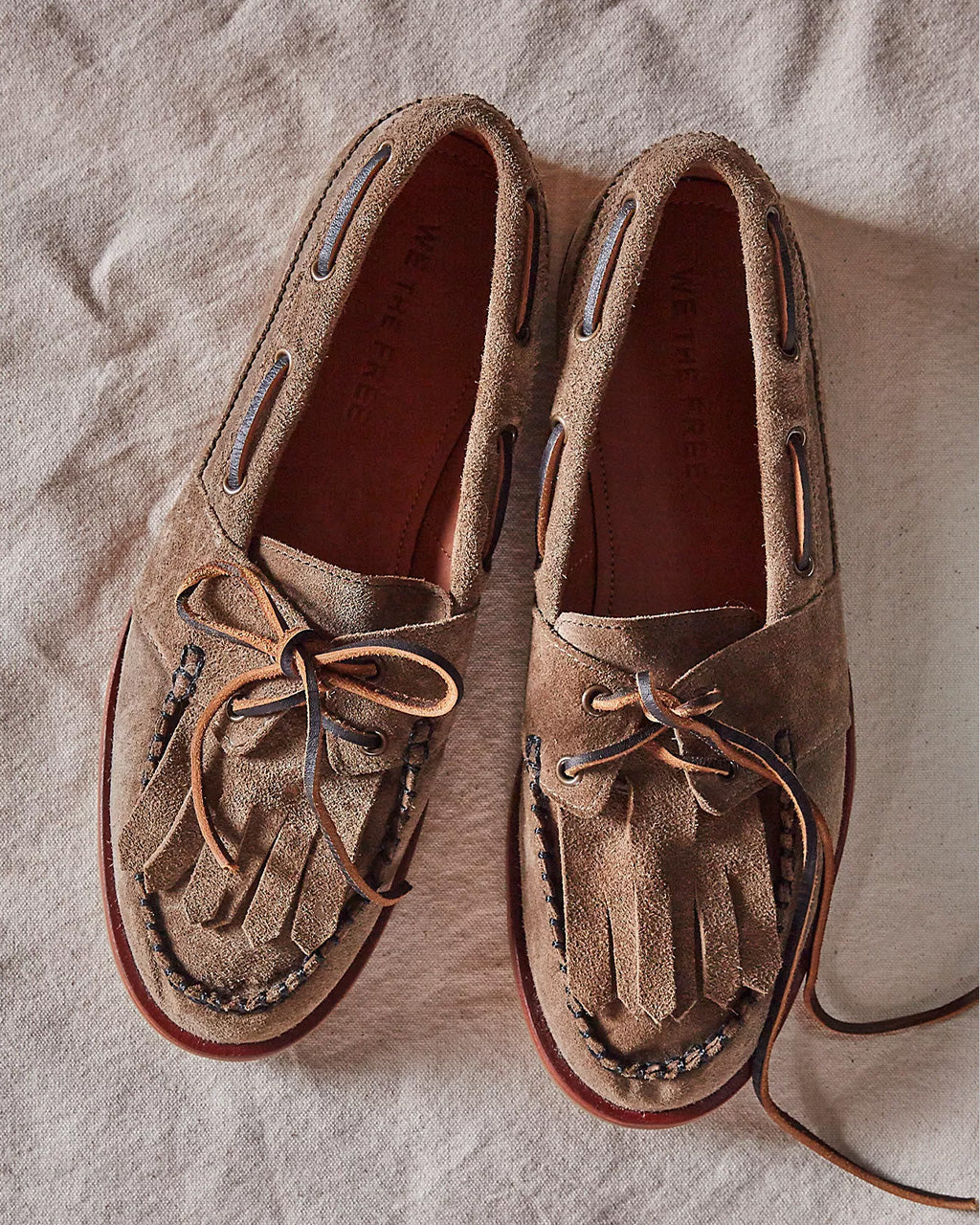 We The Free Benny Boat Shoe - Grey Taupe Suede - Image 6