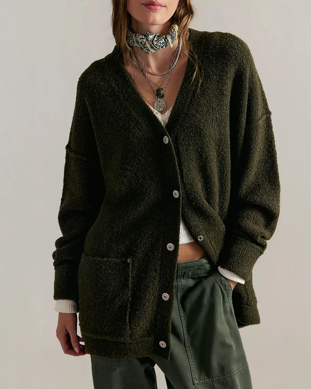 We The Free Blazing Cardi - Dark Green