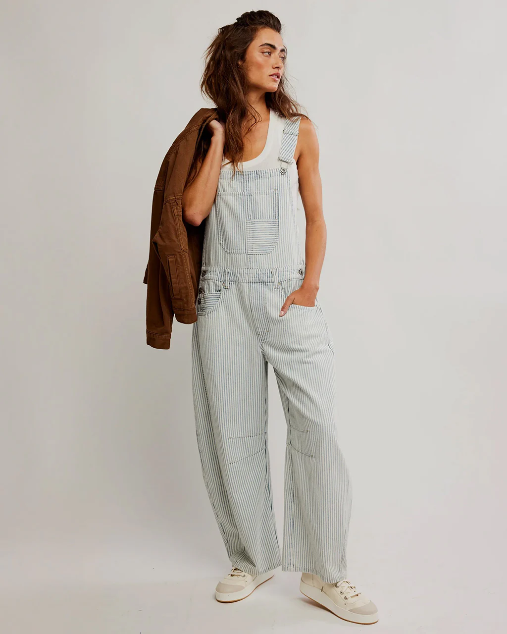 We The Free Good Luck Stripe Overalls - Indigo Railroad - Image 4