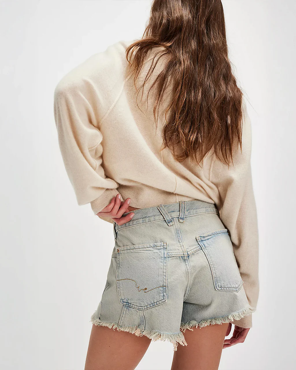 We The Free Now Or Never Denim Shorts - Well Worn - Image 2