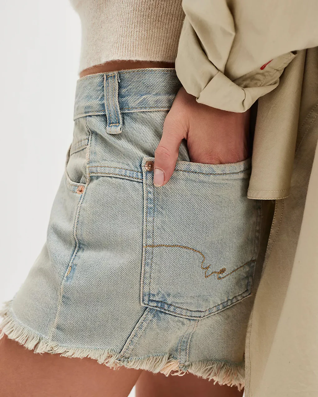 We The Free Now Or Never Denim Shorts - Well Worn - Image 3
