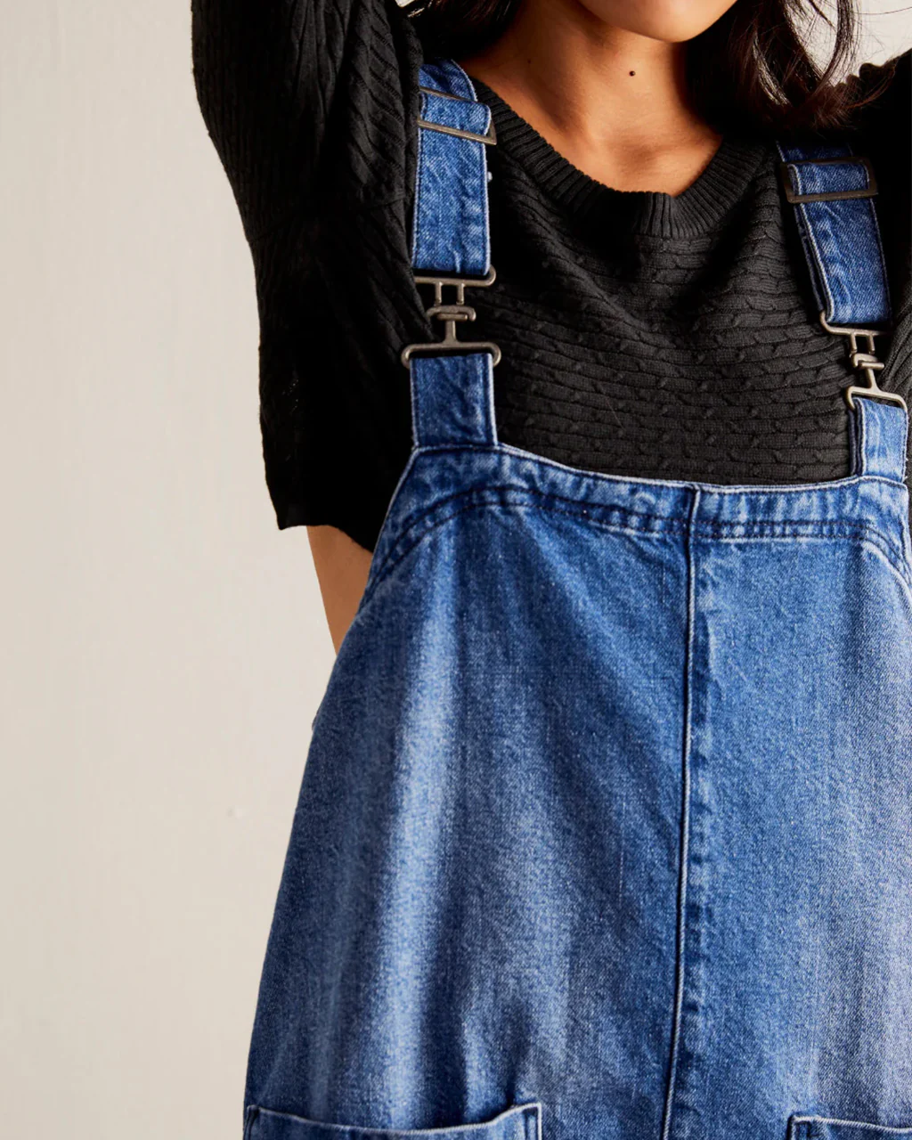 We The Free Overall Smock Mini Dress - Sapphire Wash - Image 3