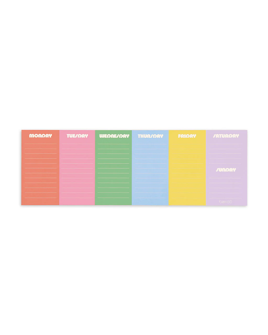 Week to Week Desk Notepad - Colorblock