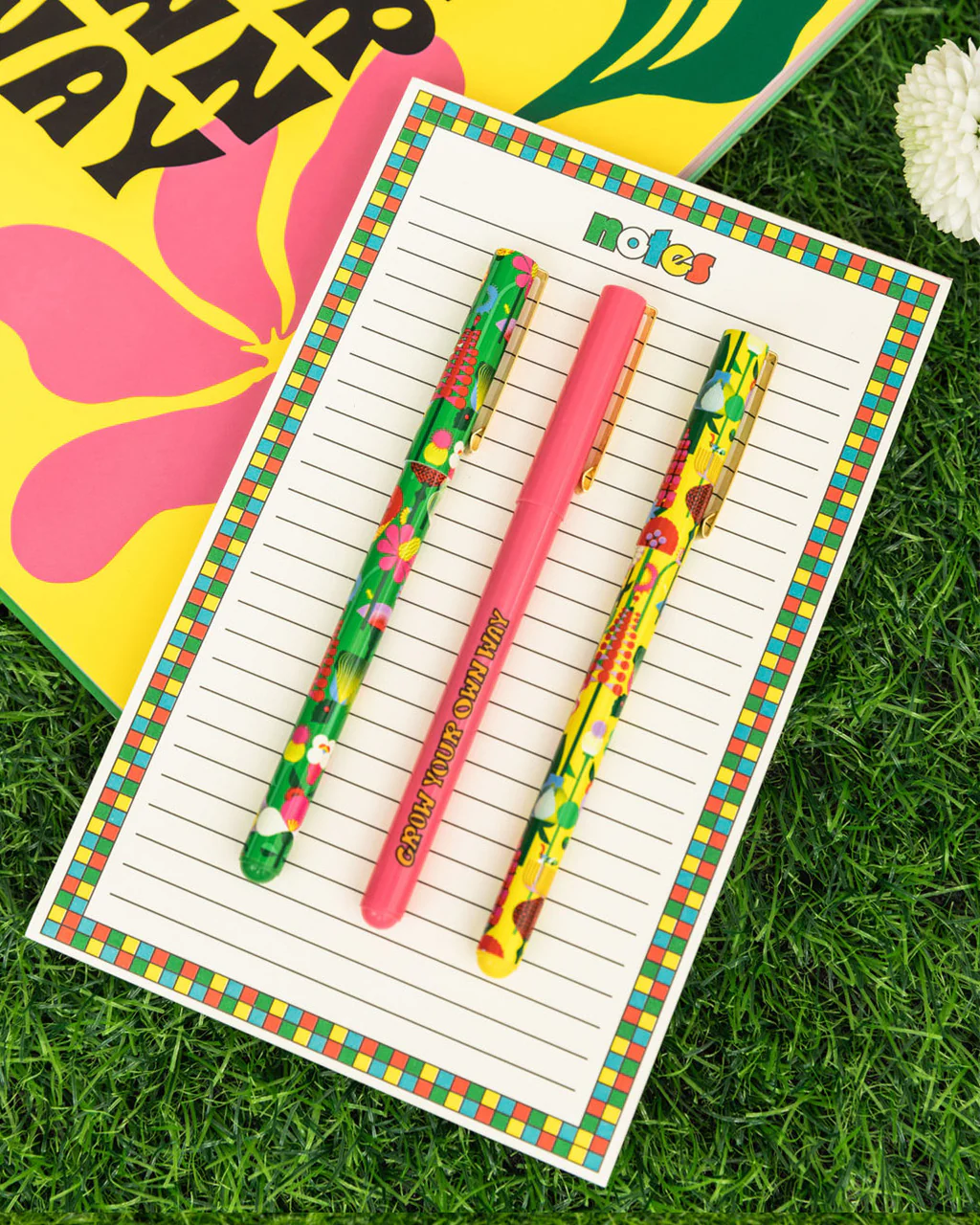Write On Pen Set - Geometric Floral - Image 2